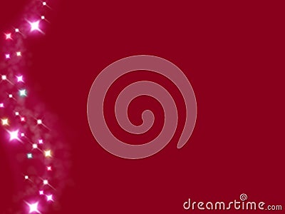 Christmas background card red with stars stardust Stock Photo