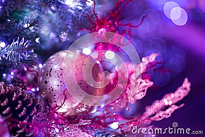 Christmas background with christmass balls Stock Photo