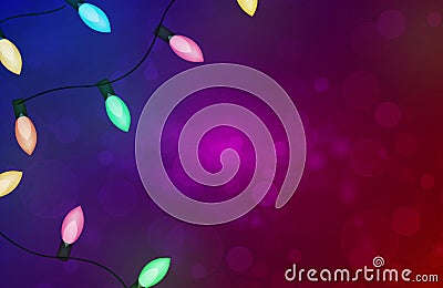 Christmas background with circular sparks Vector Illustration