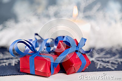 Christmas background with decoration stuff Stock Photo