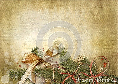 Christmas background with gift Stock Photo