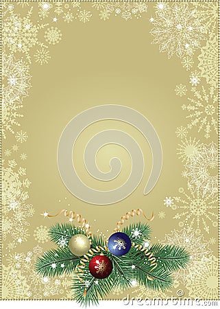 Christmas background gold Vector Illustration