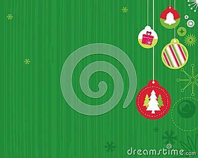 Christmas Background Green Vector Illustration