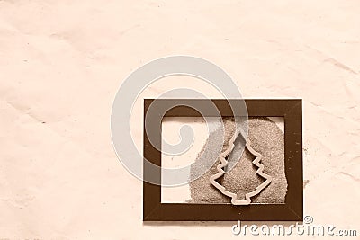 Christmas background, monochrome sepia tone Stock Photo