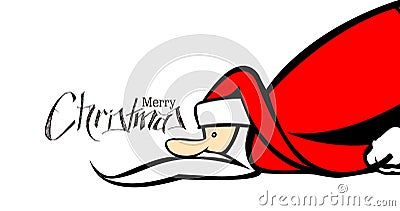 Christmas Background Santa Claus isolate white background, Vector Illustration