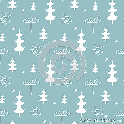 Christmas background, seamless tiling pattern texture vintage Vector Illustration