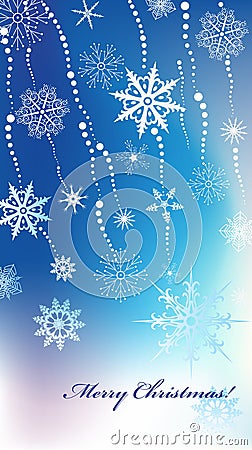 Christmas background with snowflakes Vector Illustration