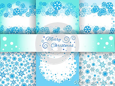 Christmas Backgrounds with Snowflakes Vector Illustration