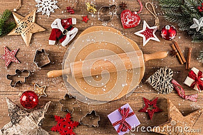 Christmas bakery concept background Stock Photo