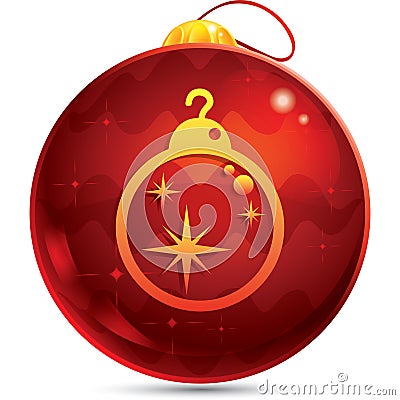 christmas ball button. Vector illustration decorative design Vector Illustration