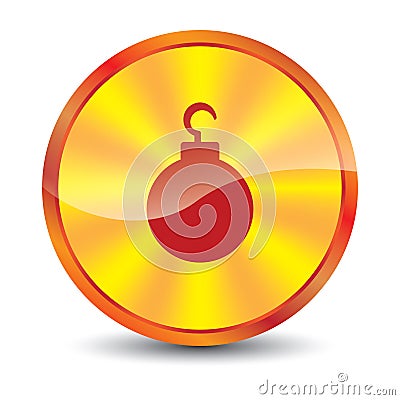 christmas ball button. Vector illustration decorative design Vector Illustration