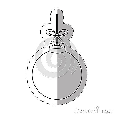 christmas ball decoration cut line Cartoon Illustration