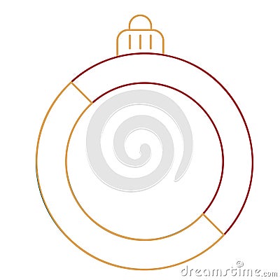 Christmas ball. Geometry ball with Crhistmas tree vector illustration. Vector Illustration