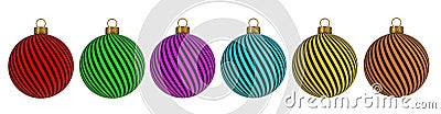 Christmas ball New Year`s Eve decoration convolution lines bauble wintertime hanging adornment souvenir. Stock Photo