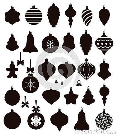 Christmas ball shapes, vector Vector Illustration