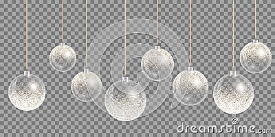 Christmas ball snow Vector Illustration