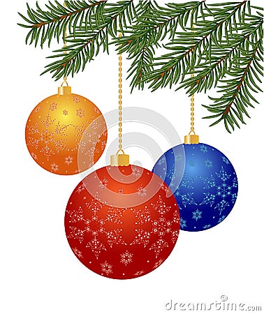 Christmas balls Vector Illustration