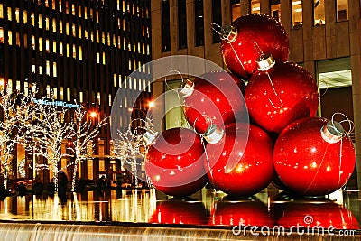 Christmas balls at the holidays Editorial Stock Photo