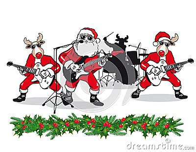 Christmas band Vector Illustration