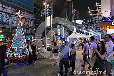 Christmas in Bangkok Editorial Stock Photo