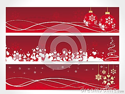 CHRISTMAS BANNER Cartoon Illustration