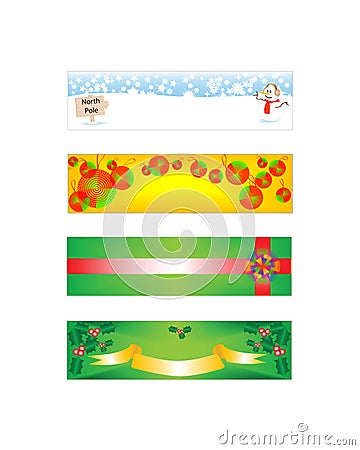 Christmas banner vectors Vector Illustration