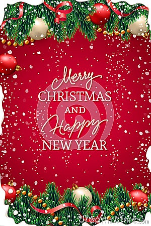 Christmas design for greeting card or site header Stock Photo