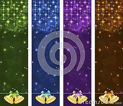 Christmas banners vertical Vector Illustration