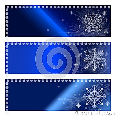 Christmas banners whit Snowflakes Vector Illustration
