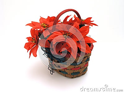 Christmas Basket Stock Photo