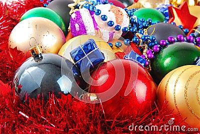 Christmas bauble background Stock Photo