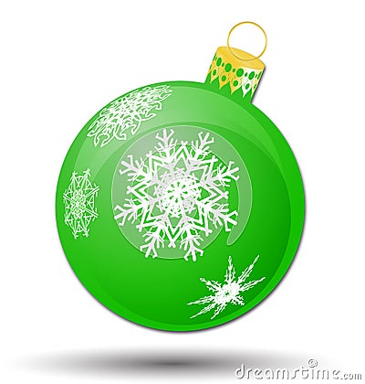 Christmas bauble icon, symbol, design. Winter illustration isolated on white background. Cartoon Illustration