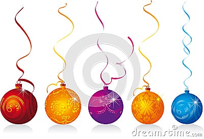 Christmas baubles Vector Illustration