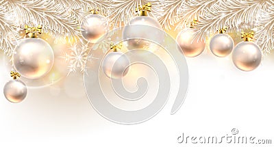 Christmas Baubles Background Vector Illustration