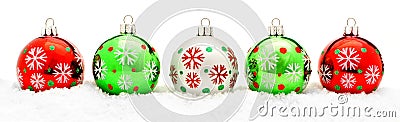 Christmas baubles Stock Photo