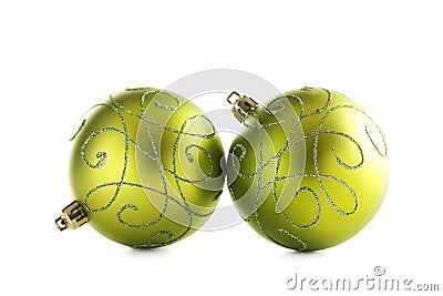Christmas baubles Stock Photo