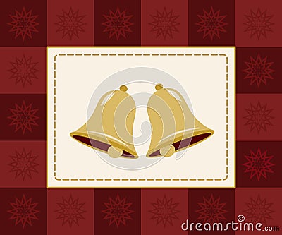 Christmas bells card Vector Illustration