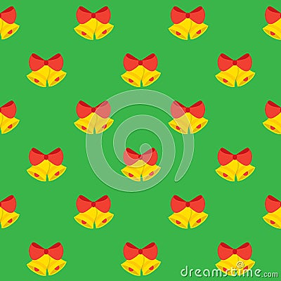 Christmas Bells Seamless Pattern Stock Photo