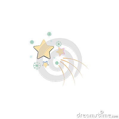 Christmas Bethlehem icon. Element of Christmas for mobile concept and web apps. Colored Christmas star illustration can be used fo Cartoon Illustration