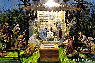 Christmas betlehem creche Stock Photo