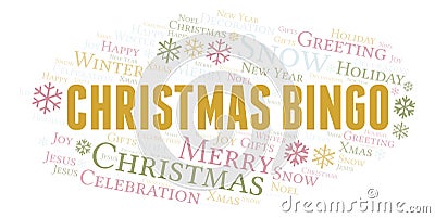 Christmas Bingo word cloud Stock Photo