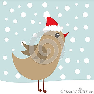 Christmas bird Vector Illustration