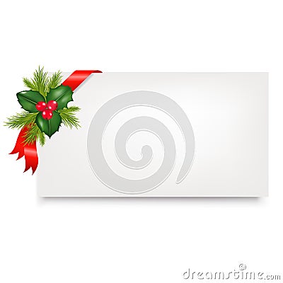 Christmas Blank Gift Tag. Vector Vector Illustration