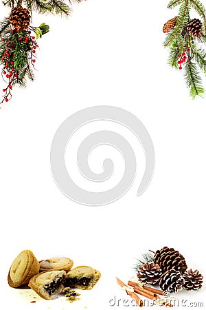 Christmas blank menu for your own words Stock Photo