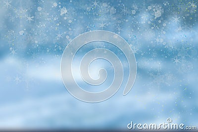 Christmas blue background. Abstract light blue winter background Stock Photo