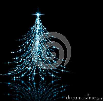 Christmas blue Tree Stock Photo