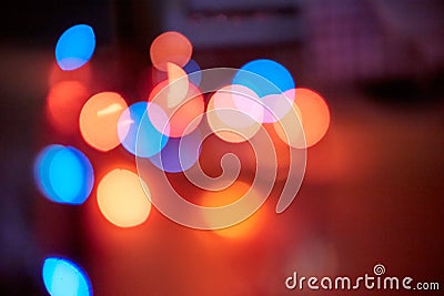 Abstract bokeh circles. lens flare and defocused blur glow Stock Photo