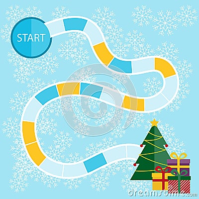 Christmas board game Vector Illustration