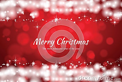 Christmas bokeh background red valentine abstract. Vector Illustration