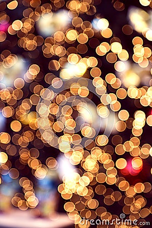 Christmas bokeh lights background Stock Photo